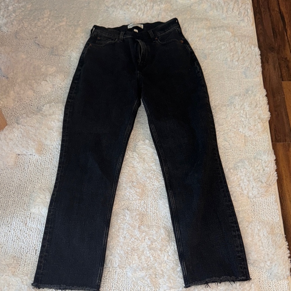 Abercrombie & Fitch Black Straight Leg Jeans